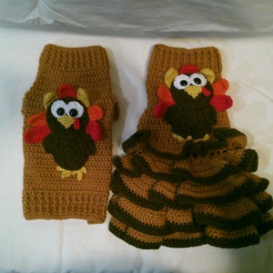 Thanksgiving Turkey Dog Sweater