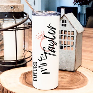 Future Mrs. Personalized Tumbler: Engagement Gift, 20oz Insulated Cup