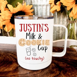 Personalized Milk and Cookie Cup: Insulated Stainless Steel Mug