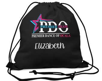 Dance Team Custom Bag / Dance Team Custom Drawstring Bag / Dance Bag / Personalized Dance Bag / Custom Dance Gift / Ballet Dance Bag