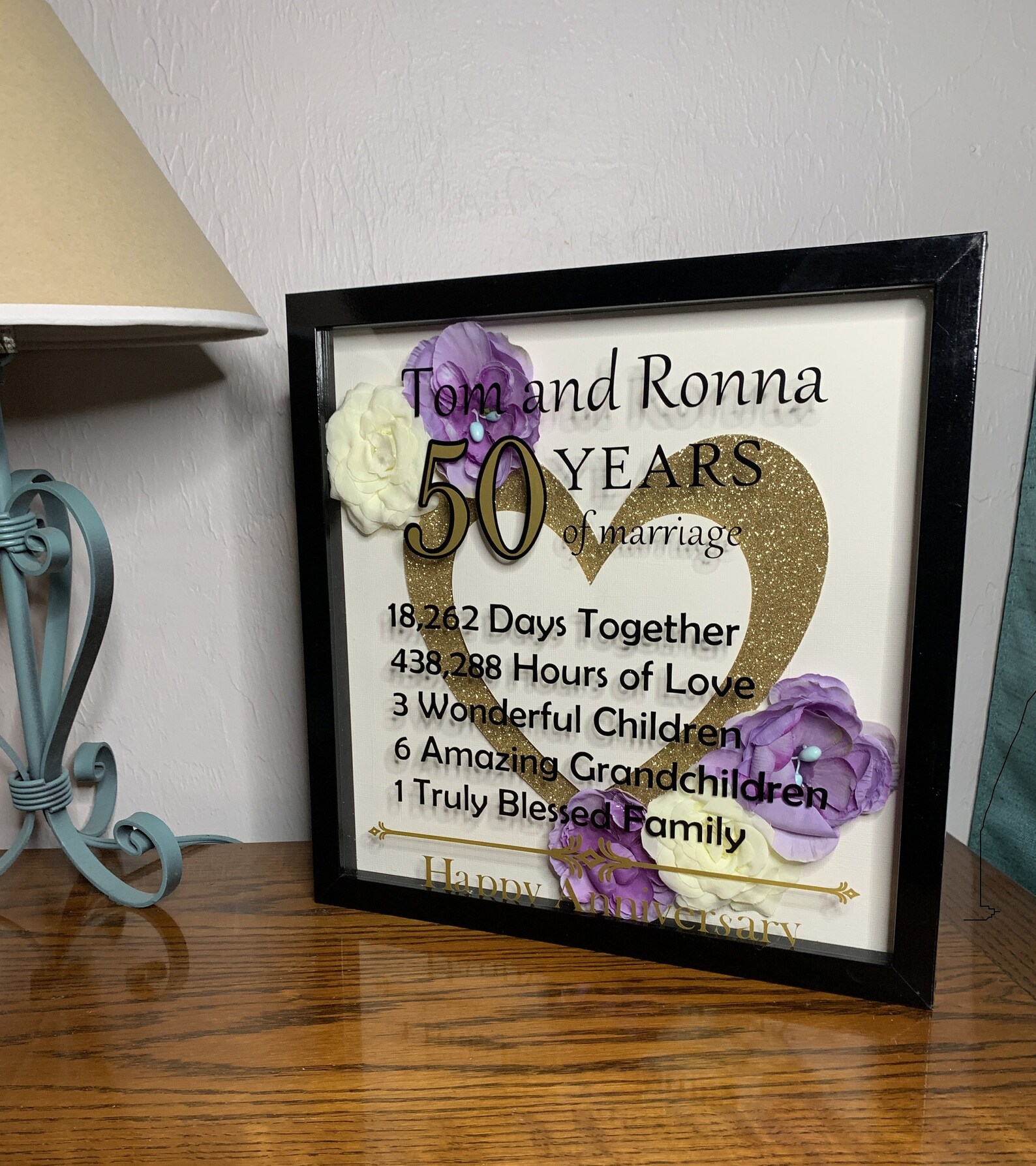 Anniversary Shadow Box / Shadow Box / 50th Anniversary Gift/ Etsy