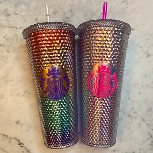 CLEARANCE Skeleton Tumbler | Skeleton Tumbler | Irridescent Tumbler | Skeleton Inspired Studded Tumbler | To Go Cup |