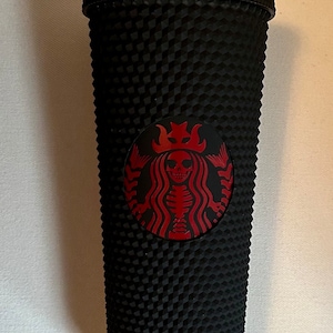 Deep Glossy Red Skeleton Decal Tumbler | Skeleton Tumbler | Skeleton Studded Tumbler | Studded Tumbler | Matte Tumbler |