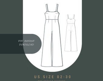 PDF Sewing Pattern Daisy Jumpsuit #002