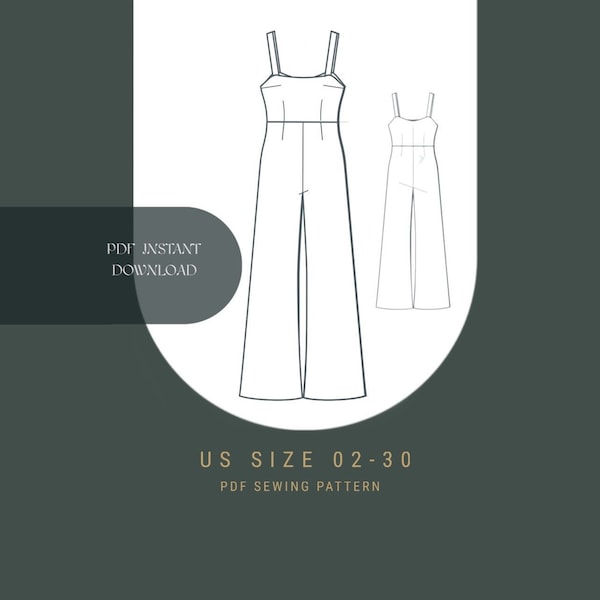 PDF Sewing Pattern Daisy Jumpsuit #002