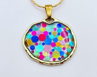 Hand-made super sparkly disco drop necklace (small)