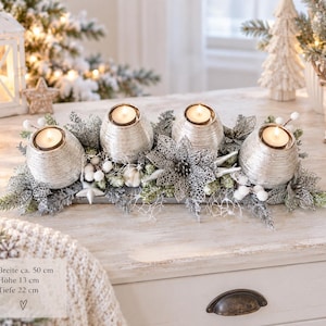 Weihnachtsdeko weiß silber