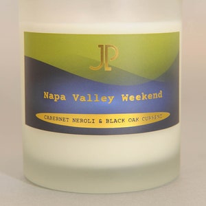 Napa Valley Weekend - 100% natural soy candle, 14oz, Cabernet Neroli & Black Oak Current