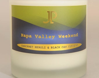 Napa Valley Weekend - 100% natural soy candle, 14oz, Cabernet Neroli & Black Oak Current