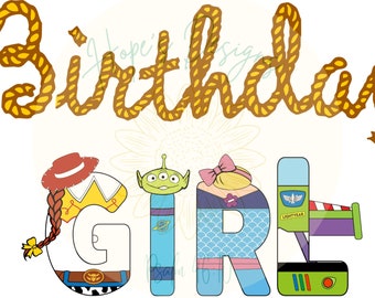 TOY STORY INSPIRED Birthday Girl png/family shirts/jesse cowgirl/png digital file
