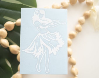 Vintage Hula Dancer Vinyl Decal