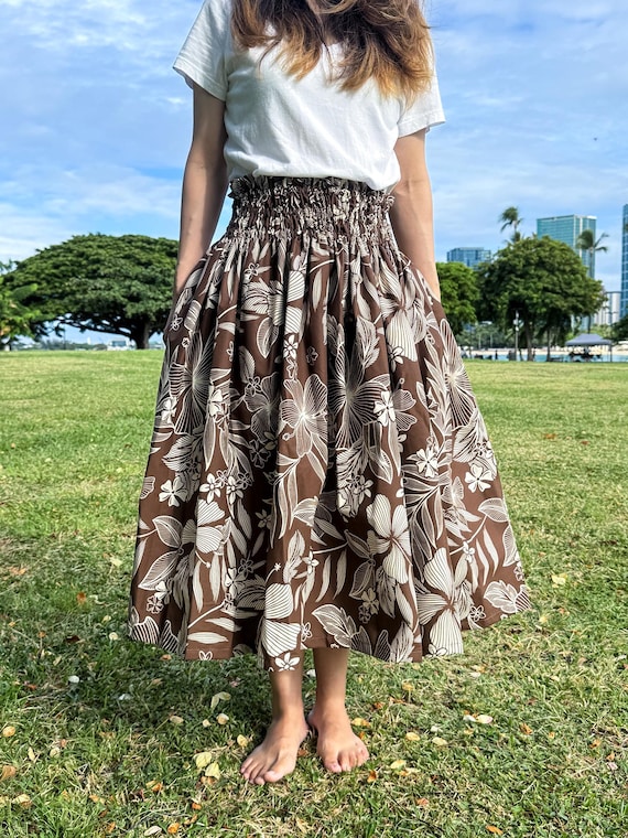 Handmade Hawaiian Hula Skirt: HIbiscus Tiare Pa'u Skirt - Made in Hawaii