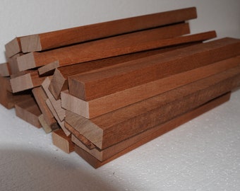 Planed Mahogany Sapele Hardwood Offcuts 5Kg Box Approx 300mm Long Various Sizes