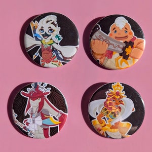 Pinback Button - Tears of the Kingdom Hyrule Sages
