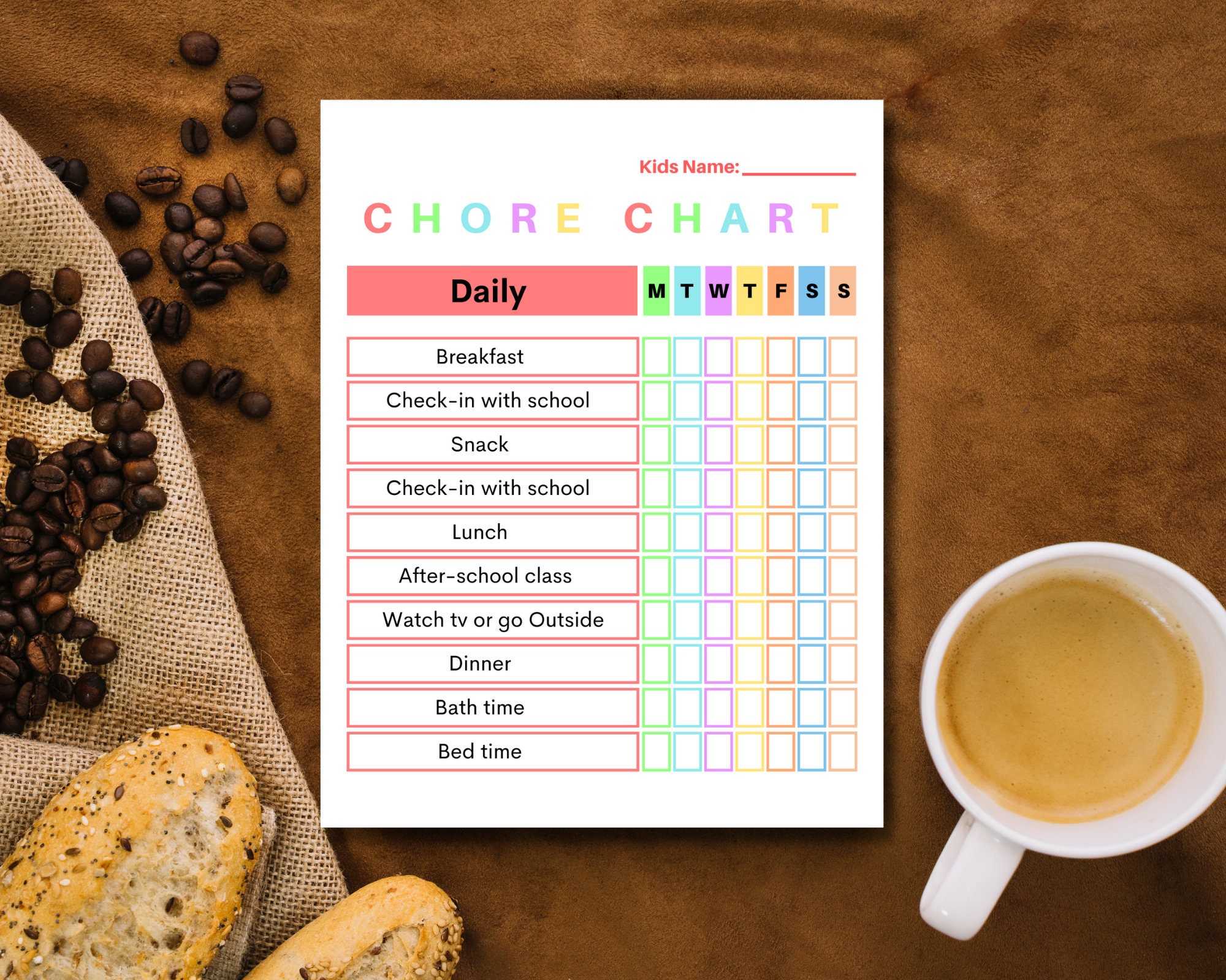 Kids Responsibility Checklist Printable Chores Checklist - Etsy