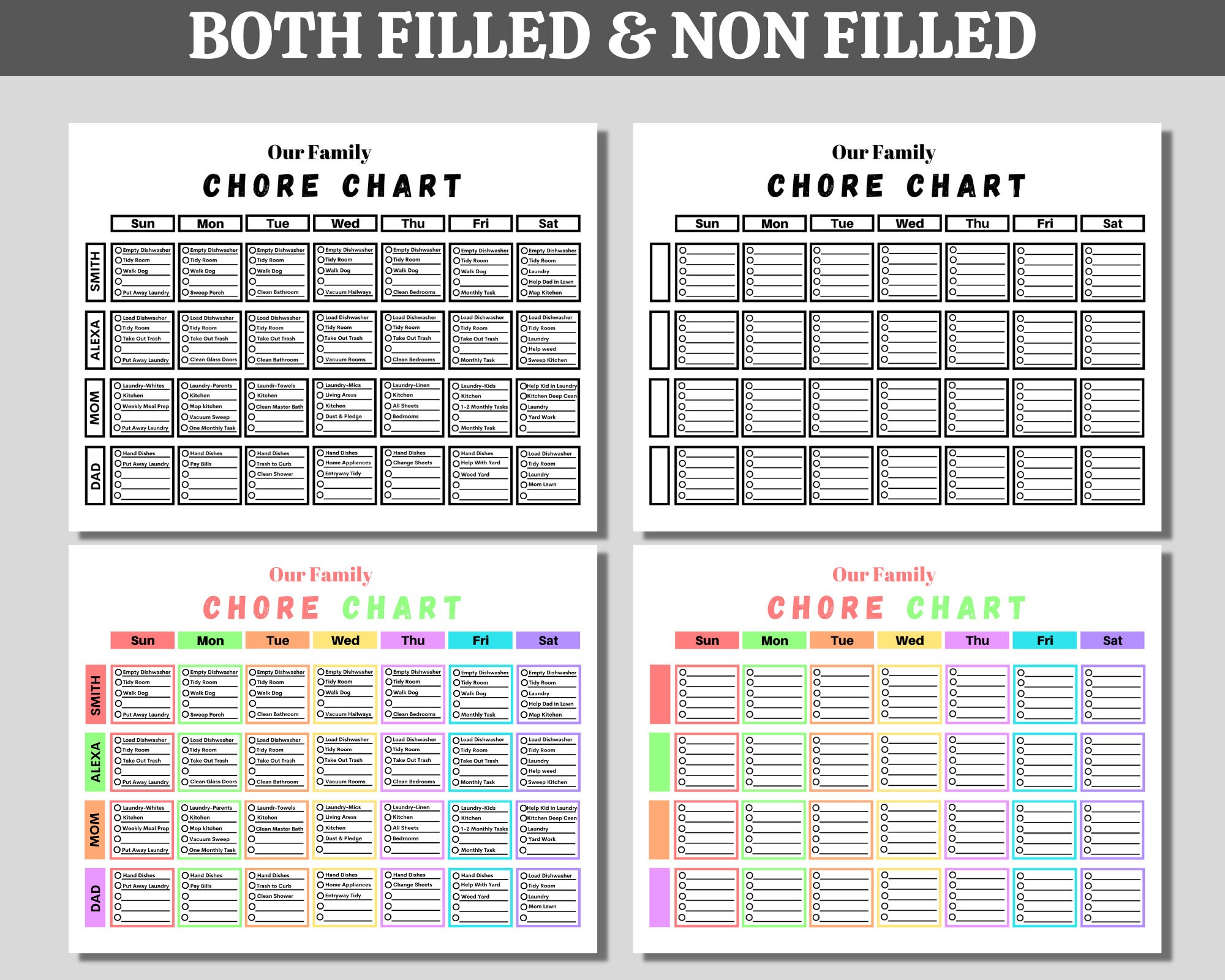 Kids Responsibility Checklist Printable Chores Checklist - Etsy
