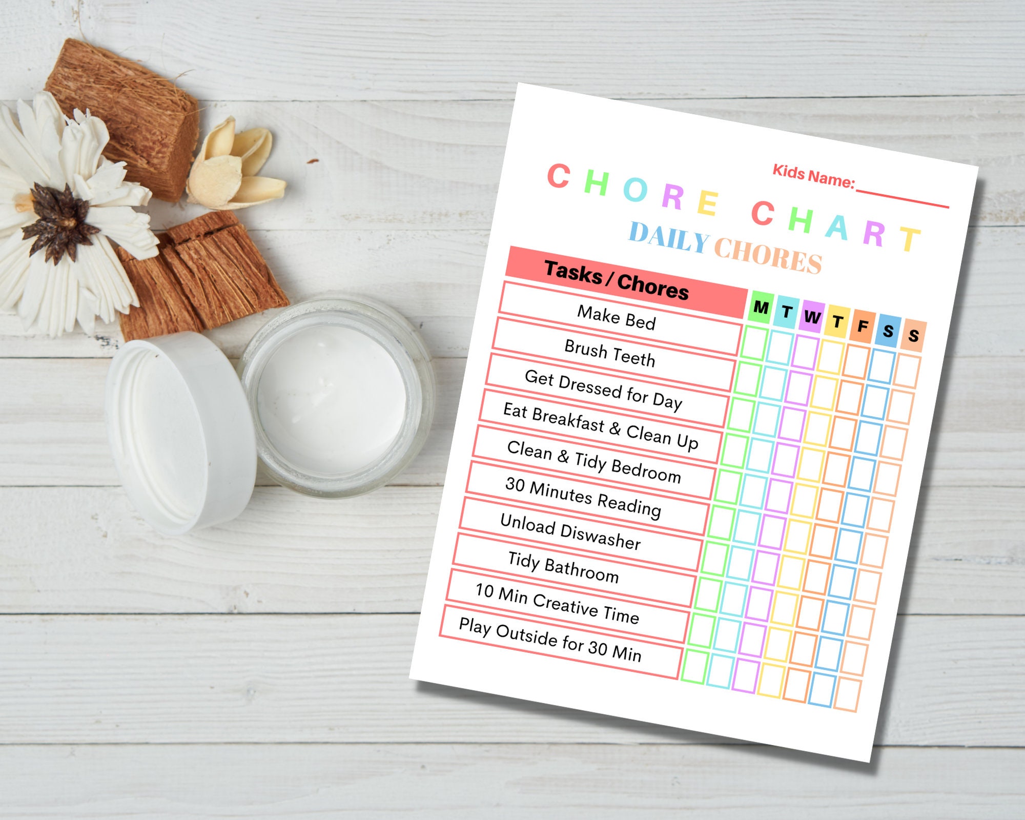 Kids Responsibility Checklist Printable Chores Checklist - Etsy