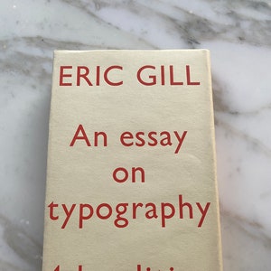 VINTAGE - An Essay on Typography by Eric Gill