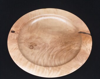 Bandeja de madera de peral hecha a mano: veta dentada, apta para alimentos