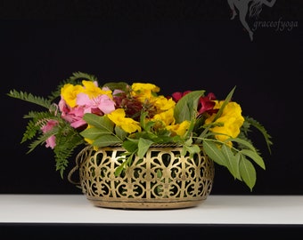 Maceta para flores: artesanía floral, flores artesanales