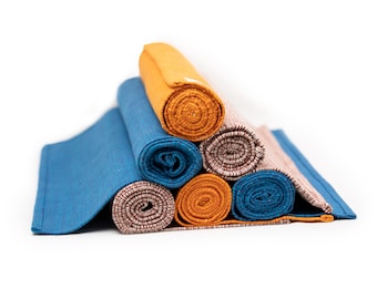 Tapis/tapis de yoga en coton bio - Respectueux de l'environnement, artisanal, lavable, meilleure adhérence.