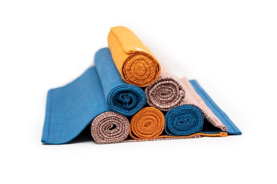 Organic Cotton Yoga Mat / Rug - Eco Friendly, Handicraft, Washable, Better Grip.