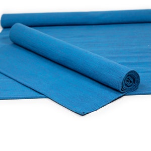 Yogamatta i ekologisk bomull - Miljövänlig, Hantverksmässig, Tvättbar, Bättre Grepp. bild 2