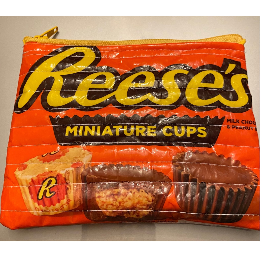 Reese's Miniature Cups Zippered Pouch Upcycled Candy Etsy