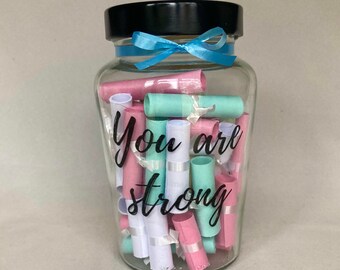 You are strong | Mental Health Gift | Positive Quotes | Positive affirmations | Daily messages | Gift for her | Gift for him | Pick Me Up