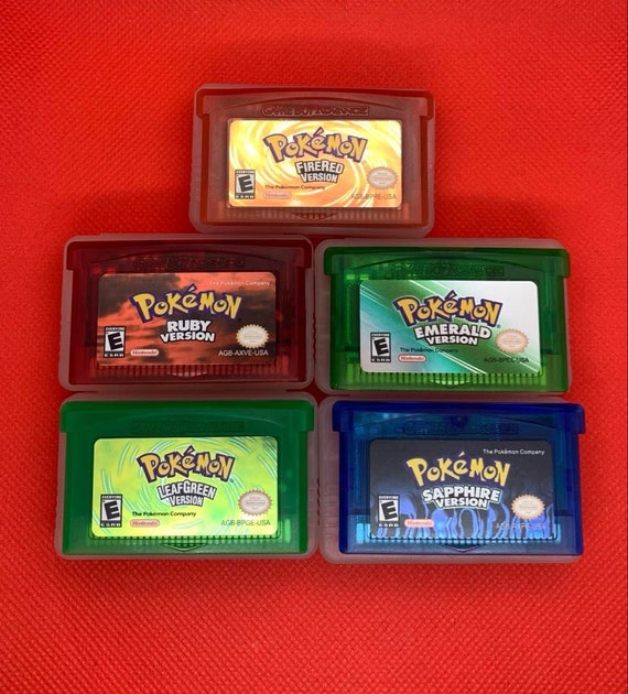 Nintendo Pokemon Gameboy Advance Fire Red Leaf Green Sapphire Etsy Australia