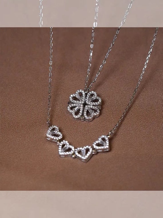 Charming Heart Necklace, Silver chain