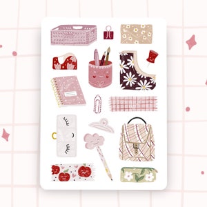 Sticker back to school Organisation Notizbuch, Journal Planer