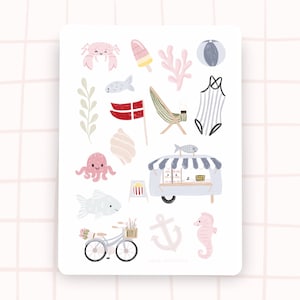 Sticker Nordsee Ostsee Traveljournal Aufkleber Dänemark Urlaub