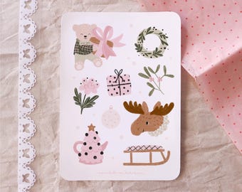 Schöne Aufkleber für Weihnachten, Geschenke & Dekoration