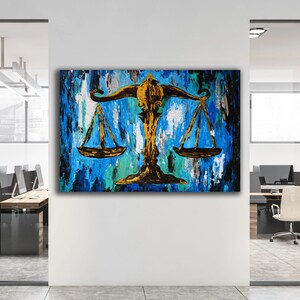 Law Office Decor, Law Office Print, Lawyer Canvas Wall Art Scale of ...