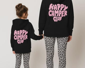 Camping Hoodie | Happy Camping Club | Hooded Sweatshirt for Men and Women | Vanlife | Camper | Caravan | Sweatshirt with Slogan |