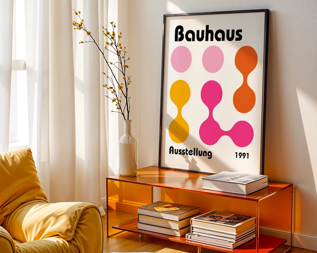Bauhaus Poster – Geometric Art – Mid Century Modern Wall Art – Abstract ...