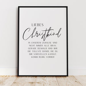 Posters | “Dear Christ child” | Christmas decoration | Scandinavian Christmas decorations | Christmas | Christmas picture | Nordic | minimalistic