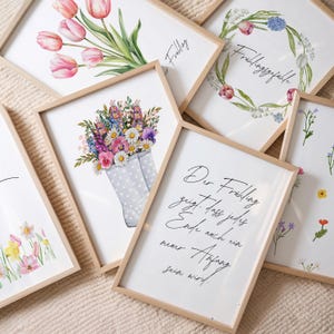 Frühlingsposter I digitale Datei I bunte Tulpen I Frühlingsdeko I Frühlingsgefühle I Frühlingsdekor I Ostern I Spring I Frühlingsmarkt I