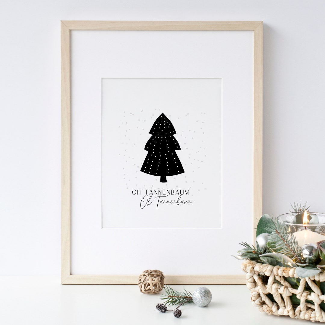 Weihnachtliches Poster TANNENBAUM Wandbild Weihnachten Wanddekoration