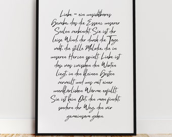 Love quote | Poster | Wedding | Gift idea | Mother's Day | Father's Day | minimalist | modern | framed poster | art print |
