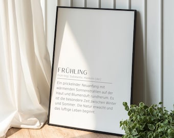 Poster | Definition of spring | Spring poster | Spring decoration | Spring | Wall decoration | Poster design |