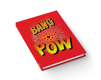 Comic Book Themed "Bang Pow" Blank Hardcover Journal - Blank