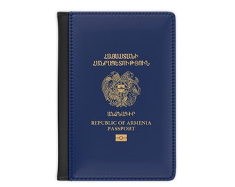 Passport Cover - Armenia - Armenian RFID Faux Leather Passport Protector Cover