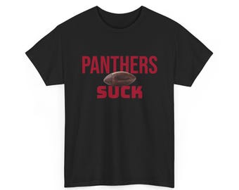 Panthers Suck Football T-Shirt in Atlanta Colors - 4 varieties