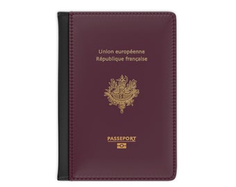 Passport Cover - France - French RFID Faux Leather Passport Protector Cover