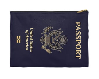 Accessory Pouch - U.S. Passport - United States Passport -themed Consmetics Bag / Pencil Case