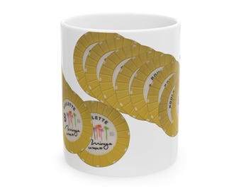 Roulette Chip Stack Table B  Mug | Vintage Las Vegas Casino Chip Coffee Cup