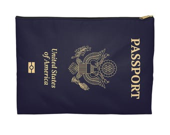 Accessory Pouch - U.S. Passport - United States Passport -themed Consmetics Bag / Pencil Case