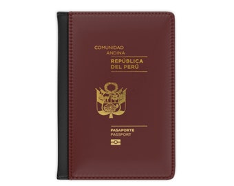 Passport Cover - Peru - Peruvian RFID Faux Leather Passport Protector Cover